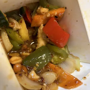 Kung pao chicken to die for.