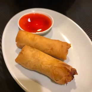 Two free egg rolls for yelp check in!