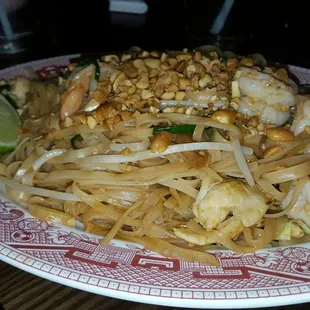 Shrimp and chicken Pad Thai. They certainly do not skimp on the meat or seafood here!