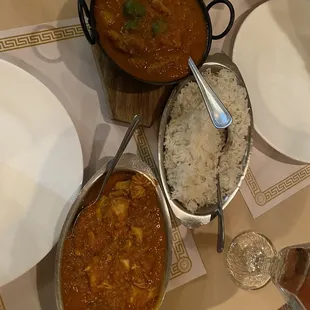 Chicken Curry , Lamb Curry, and Jasmine Rice
