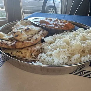 Chicken Tikka Masala and Garlic Naan.  Excellent