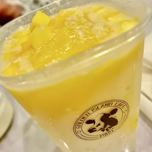 Coconut milk with Fresh Mango Sago with Coconut Milk