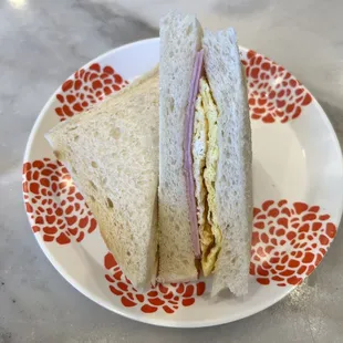 Ham and Egg Sandwich - yum and totally authentic HK style