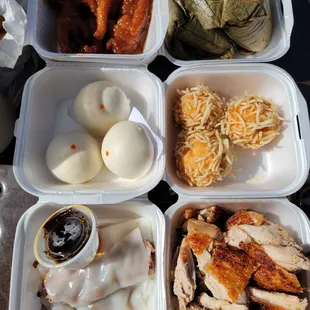 a variety of food items