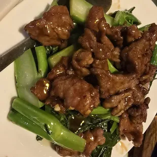 Beef and Chinese broccoli