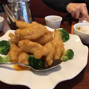 OMG gluten free Orange Chicken! My belly is happy