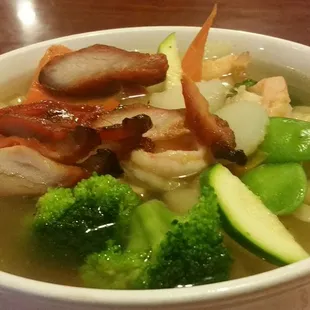 AMAZING WON TON SOUP ! TRULY WONDERFUL, AND A COMPLETE MEAL ALL BY ITSELF!