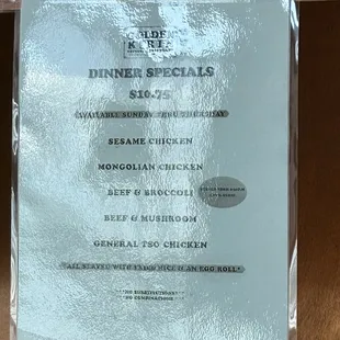 Lunch specials