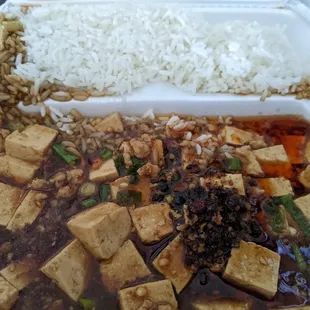 Ma Paw Tofu with a lot of oil and no veggies