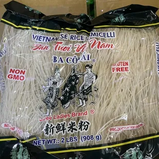 a bag of rice noodles