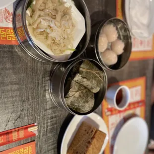 a variety of food items