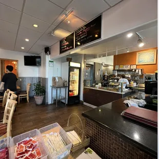 the interior of the restaurant