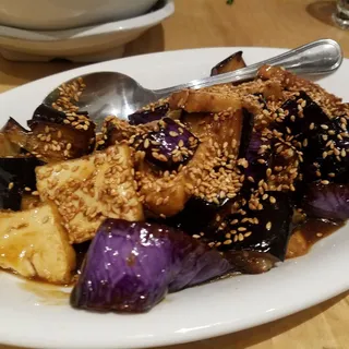68. Sesame Eggplant Tofu / Ca Tim Xao Dau Hu