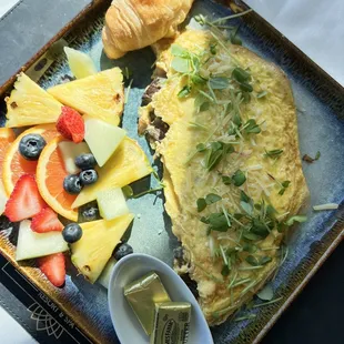 Steak omelette