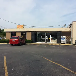 View from parking lot.