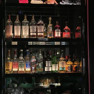 Whisky on display...wtf for a tiki bar