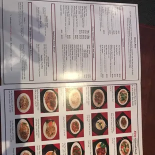 a menu for a restaurant