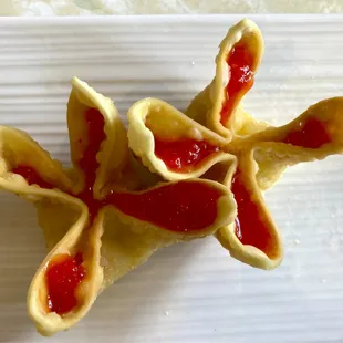 Golden Mountain Crab Rangoon With Chili Sauce