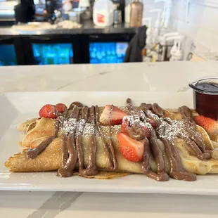 Strawberry Nutella crepes