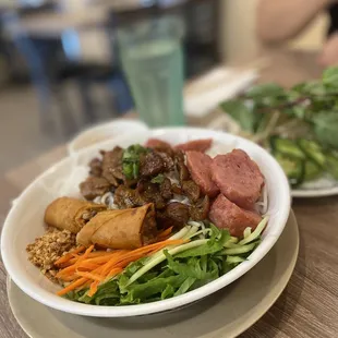 a plate of food on a table