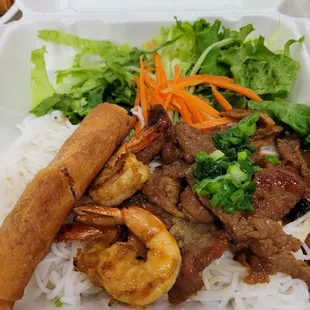 shrimp, pork and egg roll vermicelli