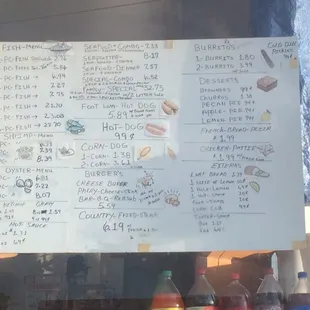 a menu
