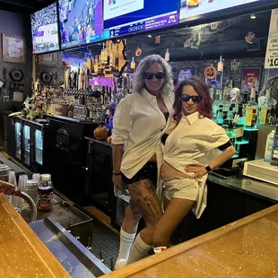 Halloween with sexy bartenders