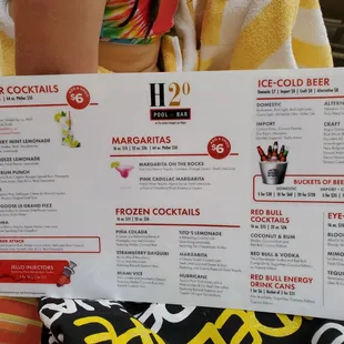 Drink menu