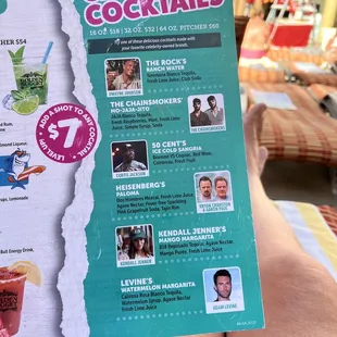 Golden Nugget LV pool menu