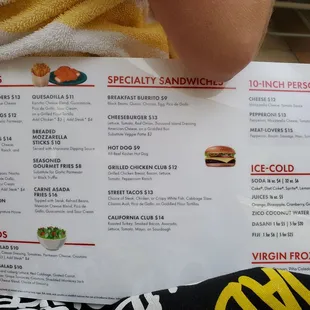 Food menu