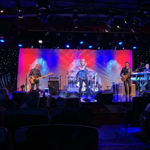 The group with the stage.