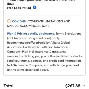 Grand total of two $99 tickets (A section) with Ticketmaster fees. Over $30 ($34.94 to be exact) per ticket!