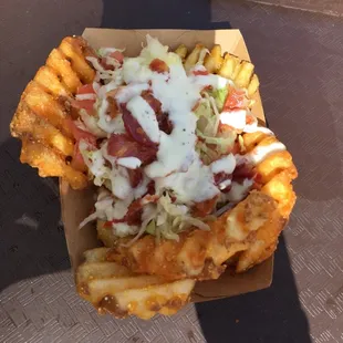 BLT waffle fries