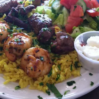 Shrimp & Lamb Kabob Plate