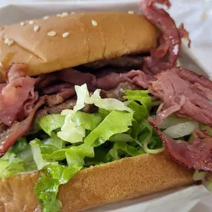 Double Pastrami Burger $14 5/22/24 bomb!