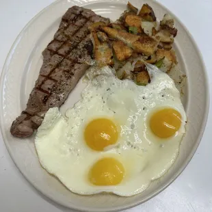 New York steak &amp; eggs.