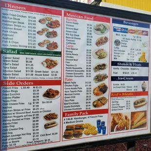 Menu part 2 of 2 (as of 09/29/2021)