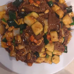 Kung Pao beef from the deluxe combo