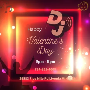 Happy Valentine&apos;s Day! Celebrate love, good vibes, and great food with us tonight!  Join us this Friday from 6 PM - 9 PM！