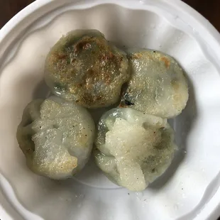 Chive and shrimp dumplings