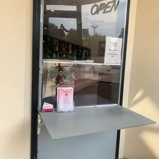 Phone orders and online orders only, pickup area right inside the door