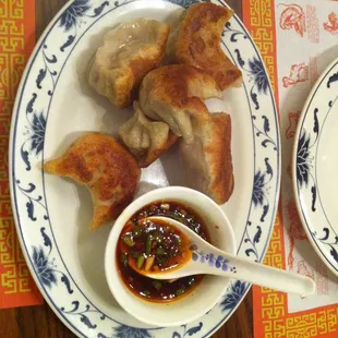 Pan fried pot stickers