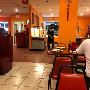 the interior of a chinese restaurant