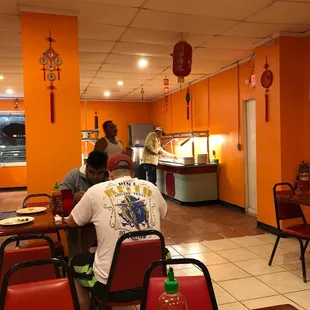 the interior of a chinese restaurant