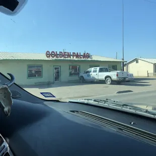Front of building, don&apos;t worry inside is better