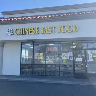 Out side the restaurant
