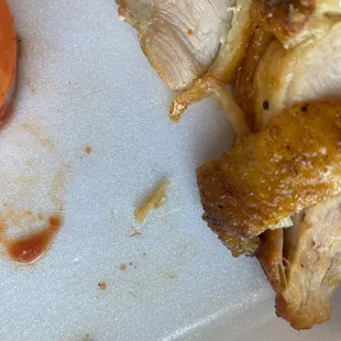 Piece of bone inside chicken! Or is it even chicken ?