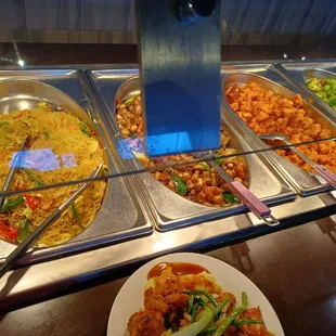 a variety of food items