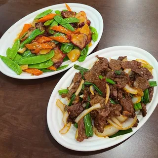 B.B.Q Pork with Snow Peas