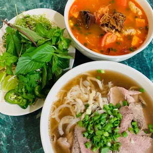 Pho Dac Biet (Large) and Bun Rieu. Both $11.95